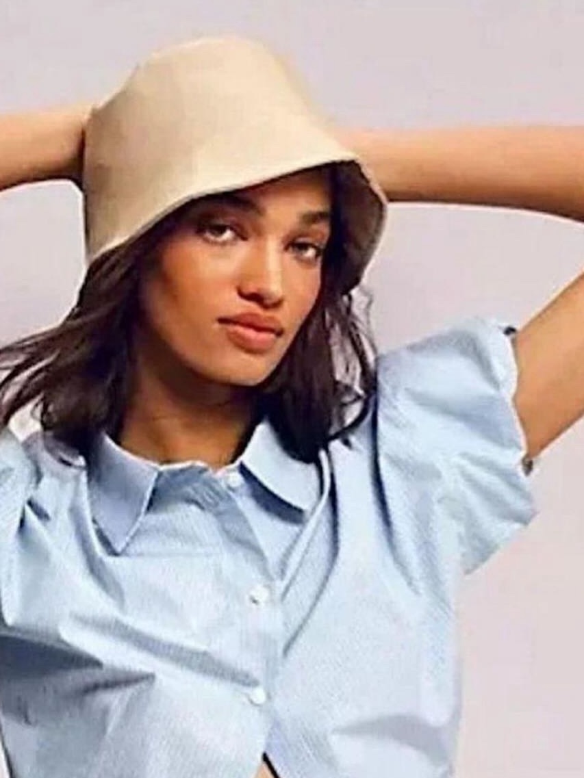 Anthropologie Faux Leather Bucket Hat